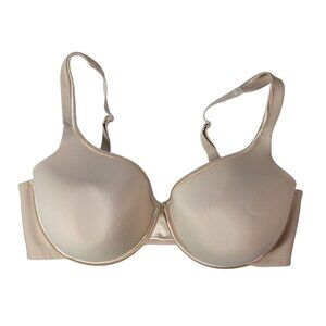 Vanity Fair Body Caress Bra Tan 38DD Full Coverage Lightly Lined Underwire 75335